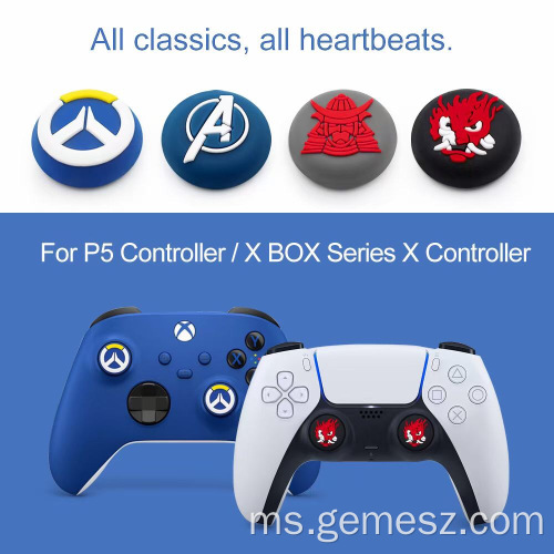 Silikon Thumb Grips Caps untuk Joystick Pengawal PS5